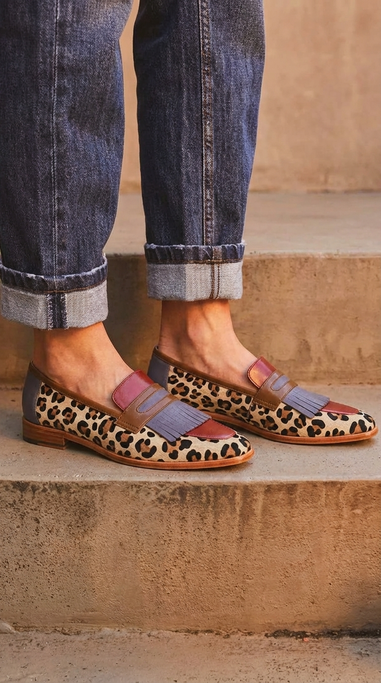 Zelda - Chic Leopard Print Moccasins – view 4