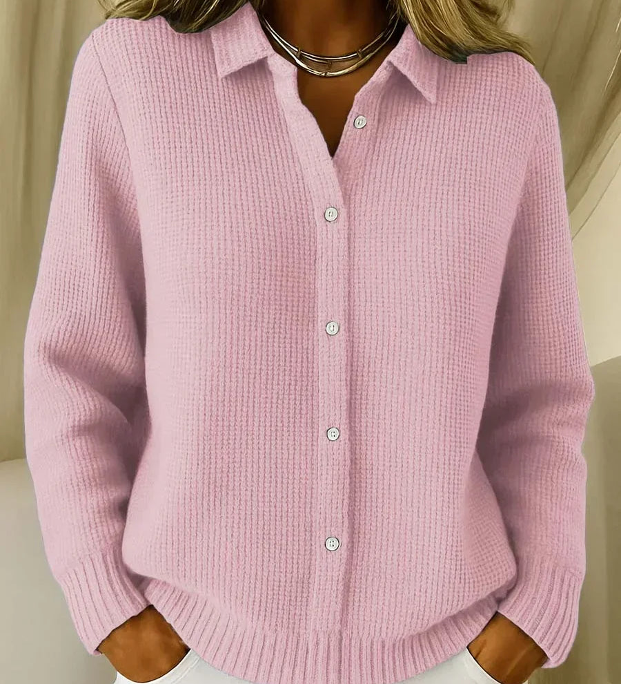 Katrina textured knit button cardigan for women | Ellie Dublin
