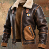 Karlo | Cozy Brown Jacket Featuring Sherpa Collar