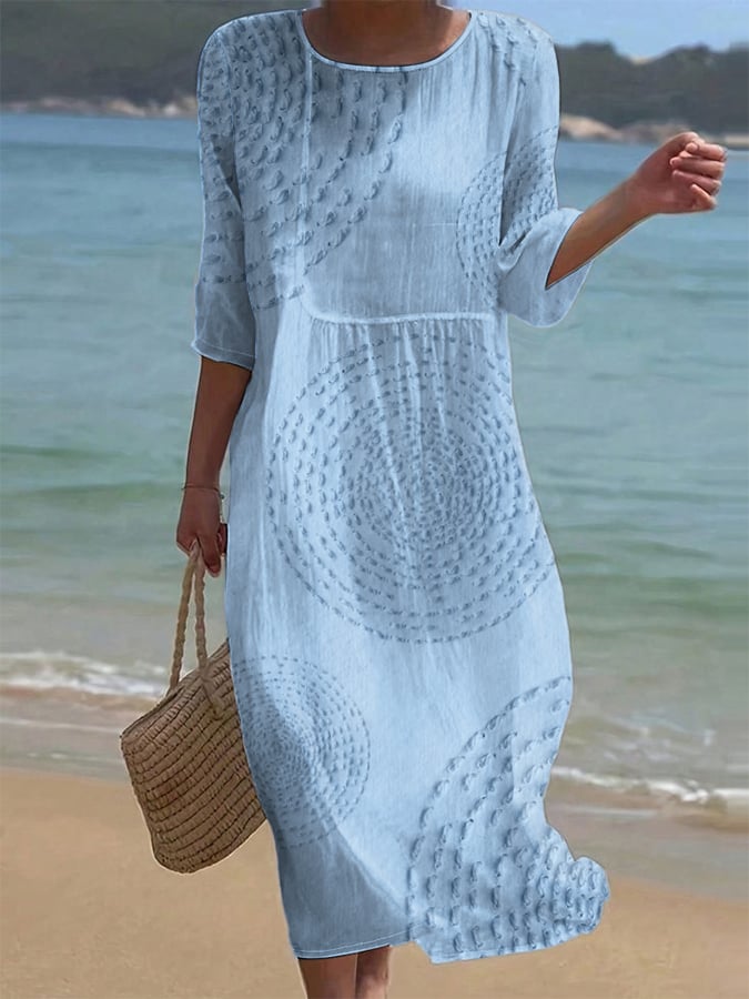 Clémence - Casual dress for women with embroidery. – view 5