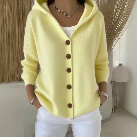 Darienne hooded knit cardigan, fourth colourway | Ellie Dublin
