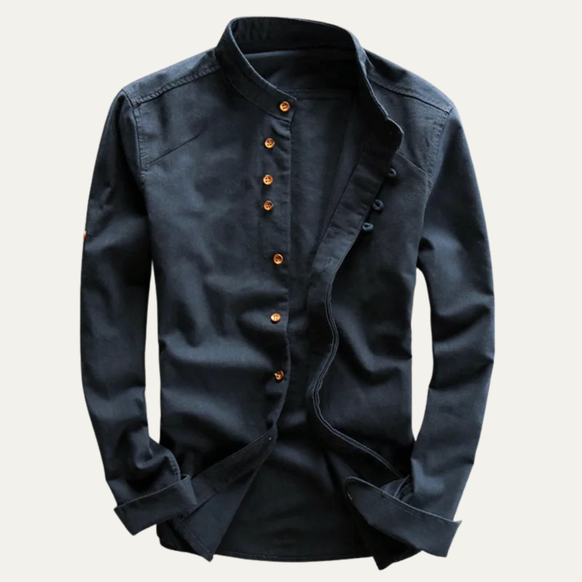The Fairhill Men’s Japanese Style Stand Collar Shirt – view 9
