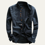 The Fairhill Men’s Japanese Style Stand Collar Shirt – view 9