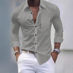 The Ashmont Men’s Slim Fit Gingham Long Sleeve Button Down Shirt – view 6