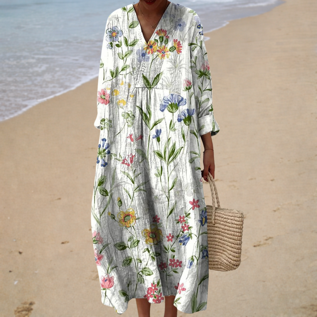 Eva - Flattering Printed Summer Dress – view 2