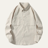 The Meadowwood Ridge Men’s Textured Stripe Button Down Retro Shirt – view 6