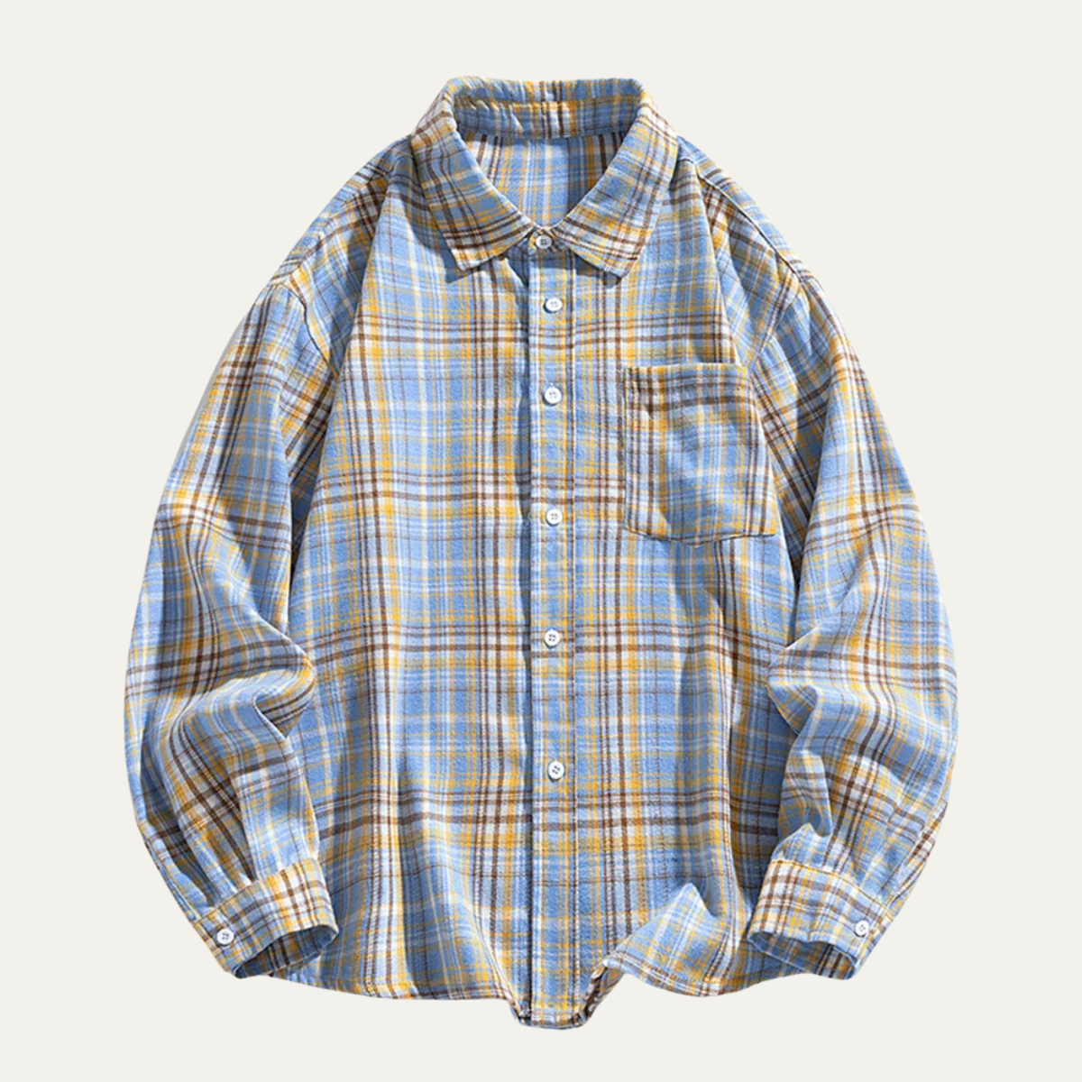 The Glenhurst Men’s Loose Fit Casual Retro Plaid Shirt – view 5