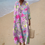 Elise - Flattering Printed Summer Dress – view 2
