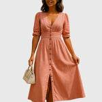Jacqueline | Elegant Denim Dress – view 3