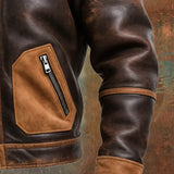 Karlo | Cozy Brown Jacket Featuring Sherpa Collar – view 3