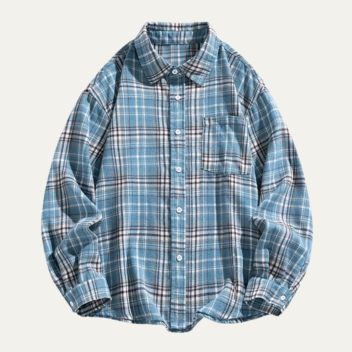 The Glenhurst Men’s Loose Fit Casual Retro Plaid Shirt – view 9
