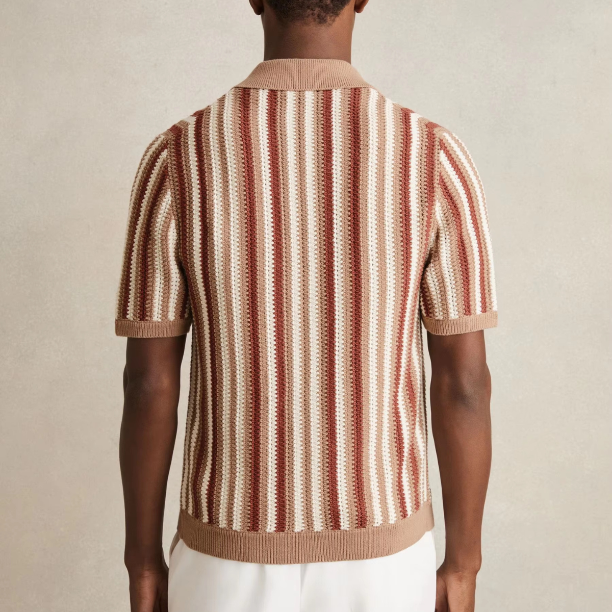 The Cedar Ridge Men’s Vintage Stripe Knit Button-Up Shirt – view 4