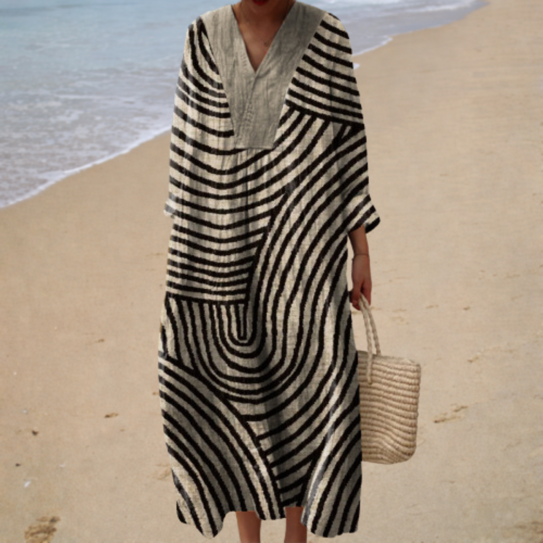 Lila - Flattering Printed Summer Dress – view 2