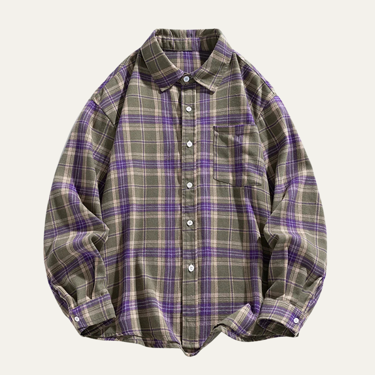 The Glenhurst Men’s Loose Fit Casual Retro Plaid Shirt – view 7