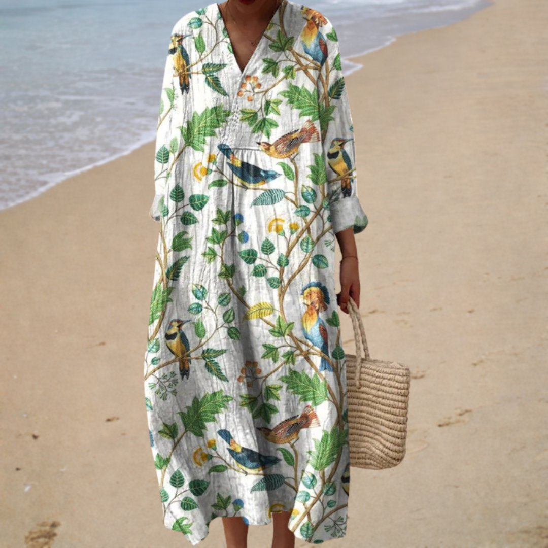 Valentine - Flattering Printed Summer Dress – view 2