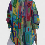 Léa | Chic Blouse Featuring a Geometric Design – view 3