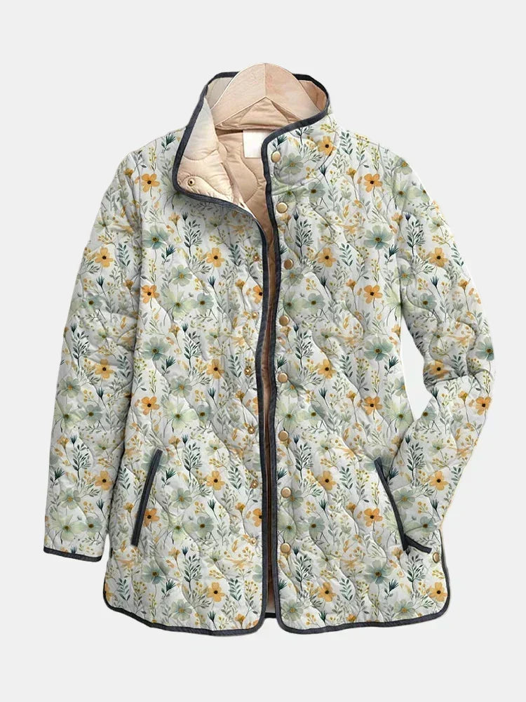 Nora meadow floral quilted jacket for women | Ellie Dublin