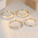 14k Gold Zirconia Stackable Rings – view 3