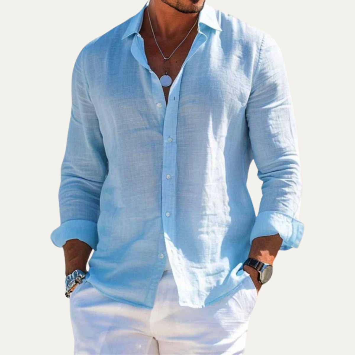 The Silverpark Ridge Men’s Casual Lapel Shirt