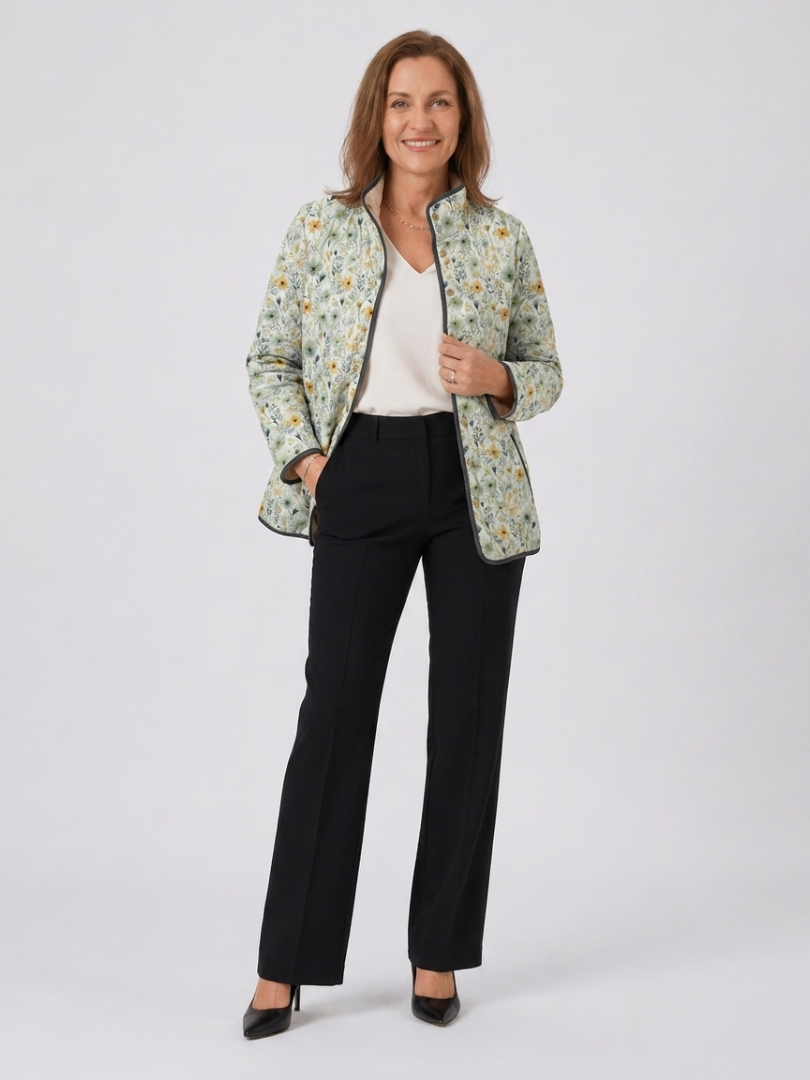 Nora meadow floral quilted jacket for women | Ellie Dublin