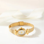 Iva® - Elegant Gold Watch with Woven Bracelet – view 3