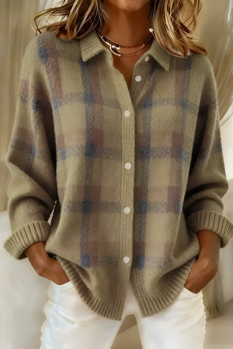 Colette plaid cardigan, fifth colourway | Ellie Dublin