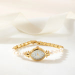 Ana® - Elegant Gold Watch Featuring a Pearl Bracelet – view 3