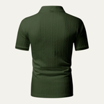 The Willowstone Ridge Men’s Textured Button-Up Trendy Polo Shirt – view 4