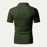 The Willowstone Ridge Men’s Textured Button-Up Trendy Polo Shirt – view 4