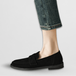 Rionach retro suede-effect loafers for women | Ellie Dublin