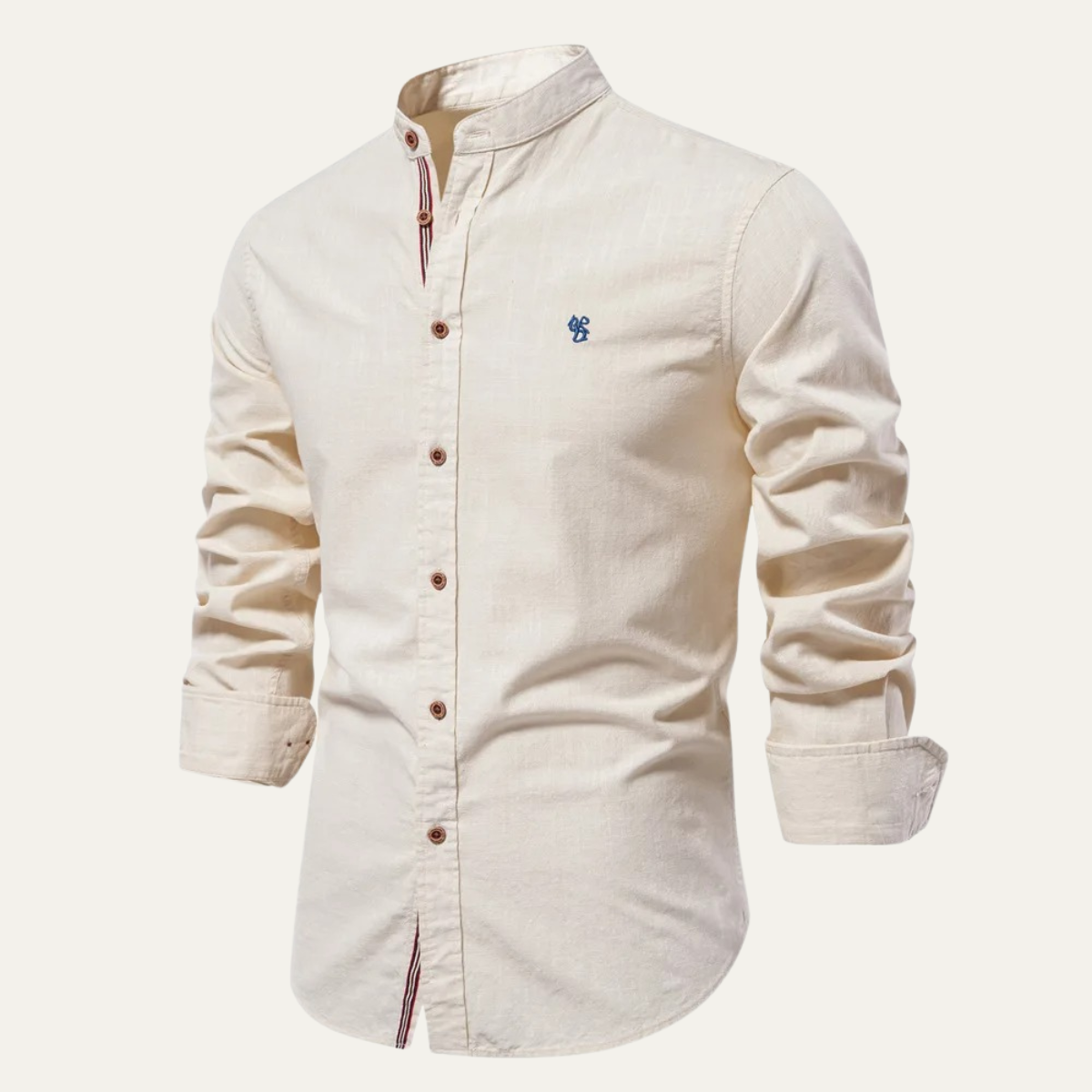 The Biella Men’s Mandarin Collar Smart Casual Button Shirt – view 4
