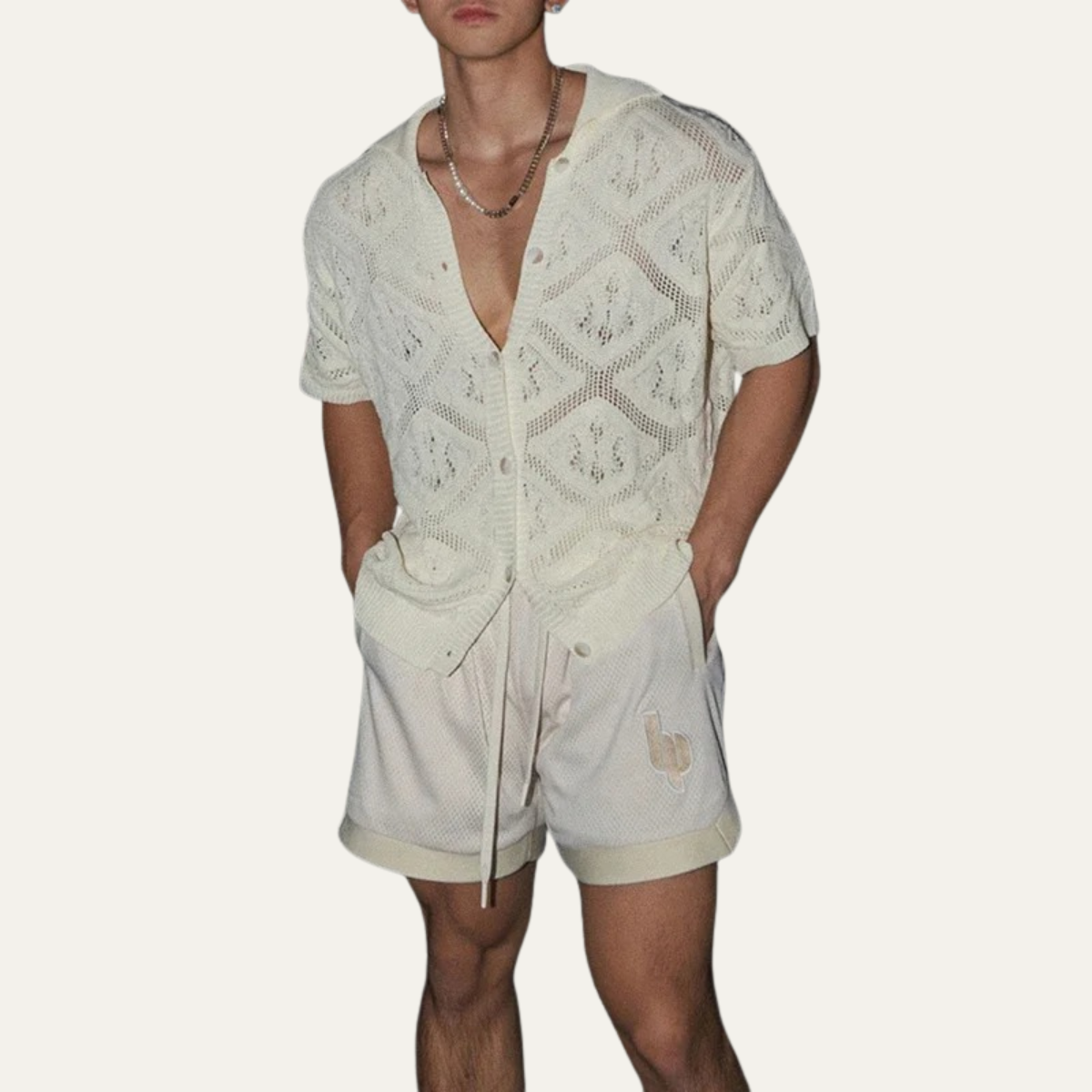 The Briarstone Men’s Vintage Hollow Out Knit Summer Top – view 4