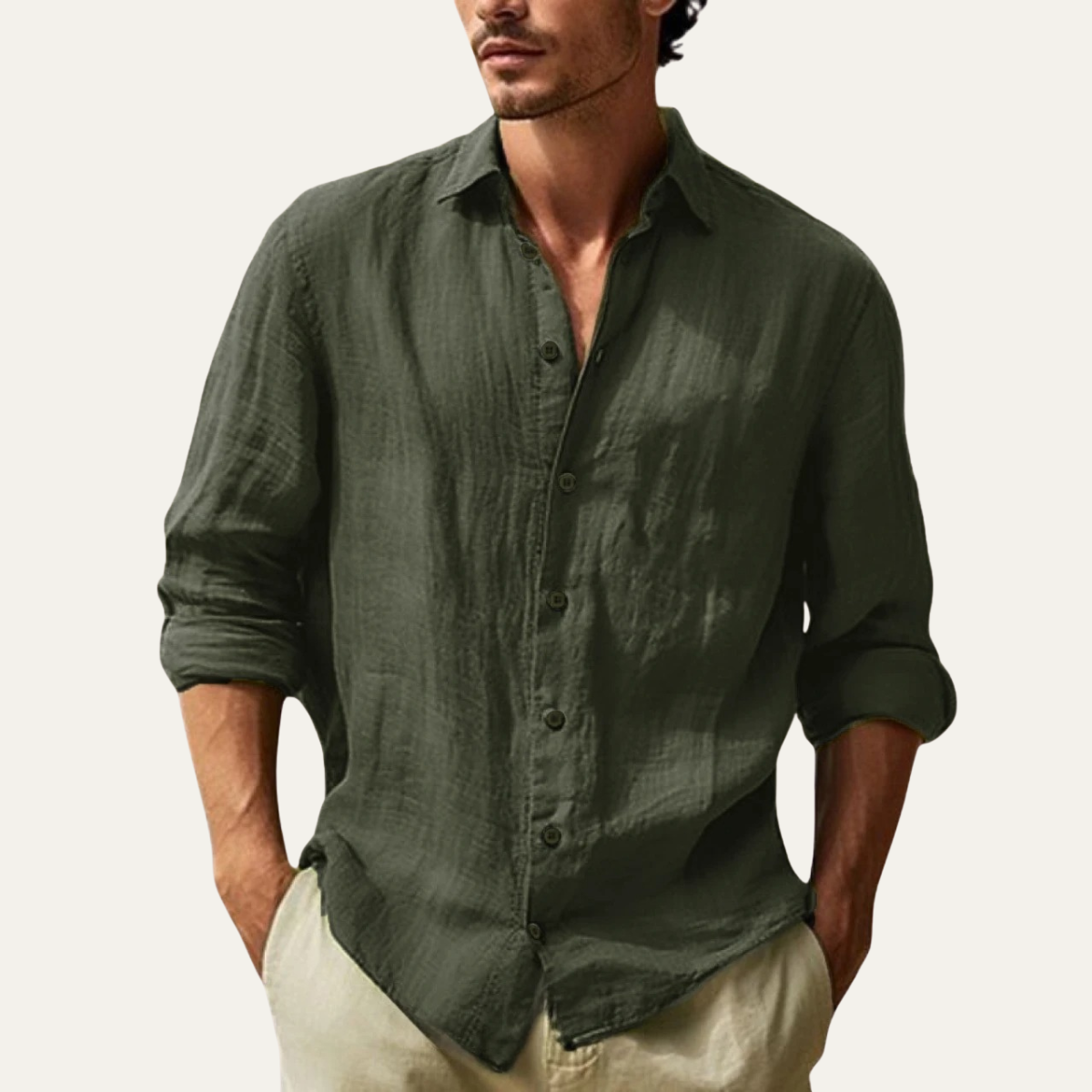 The Summerville Men’s Lightweight Button-Down Shirt – view 4