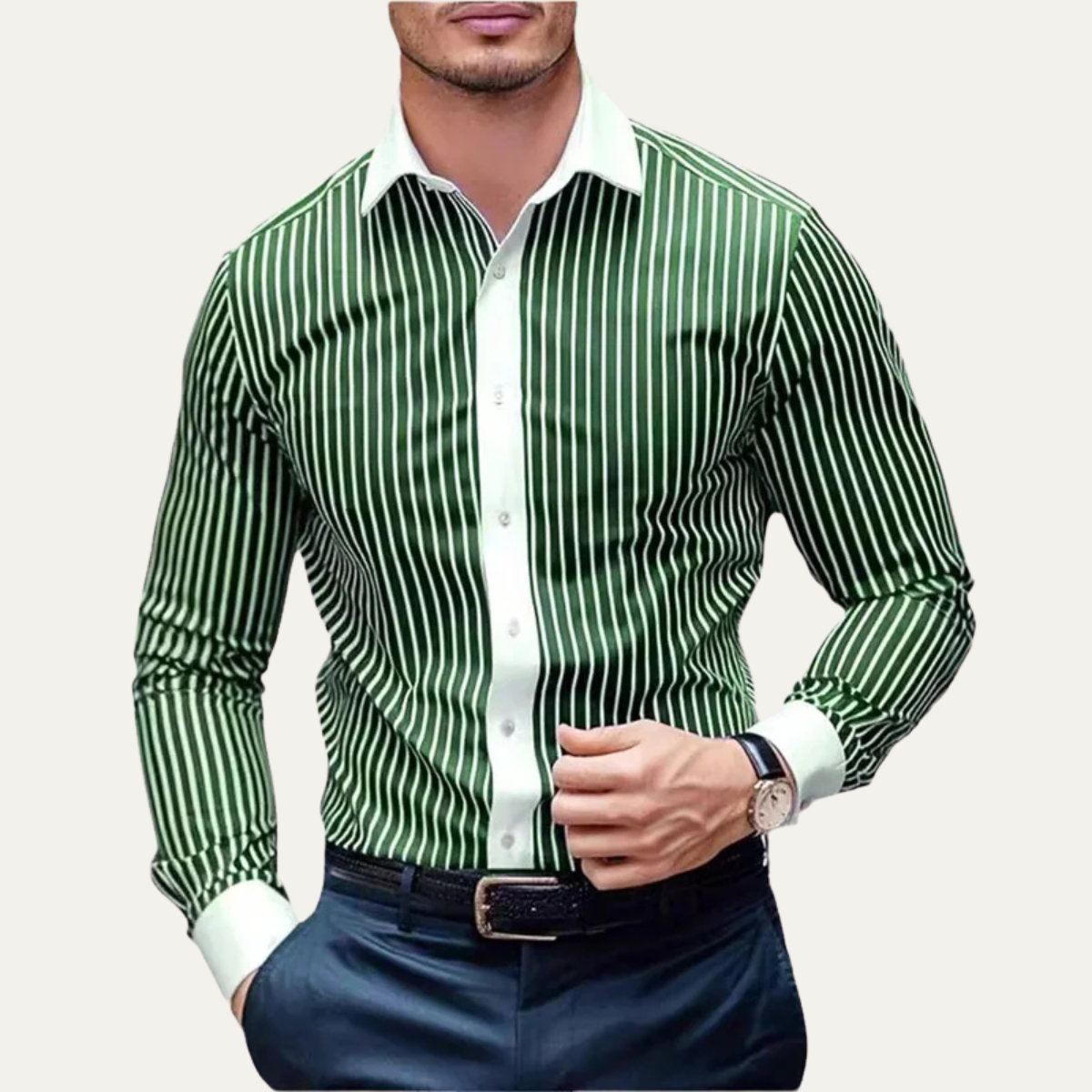 The Harwood Men’s Multicolour Vertical Stripe Casual Shirt – view 7