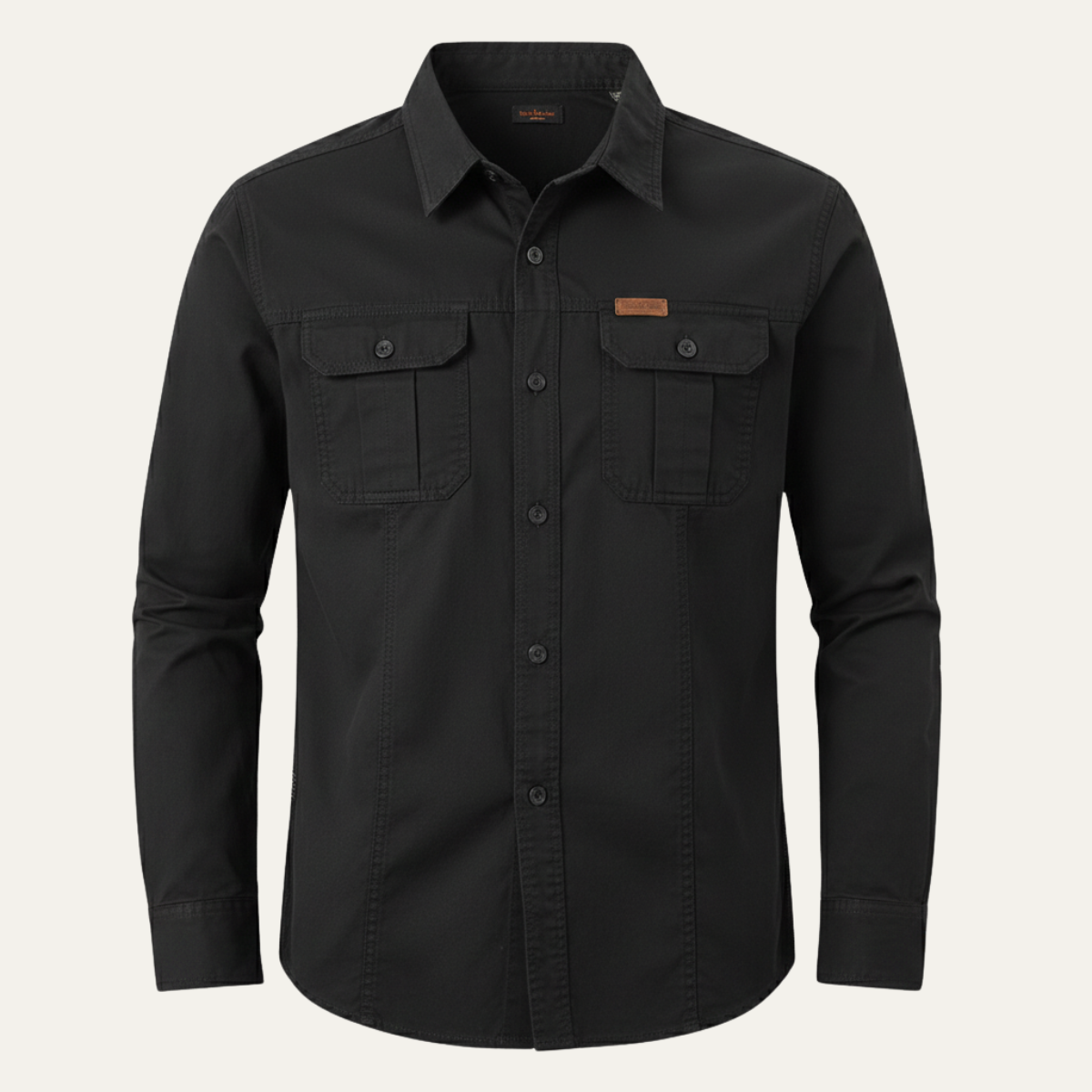 The Cedarfield Men’s Solid Colour Multi Pocket Soft Cargo Shirt – view 3