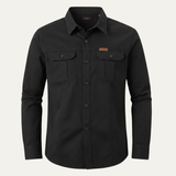 The Cedarfield Men’s Solid Colour Multi Pocket Soft Cargo Shirt – view 3