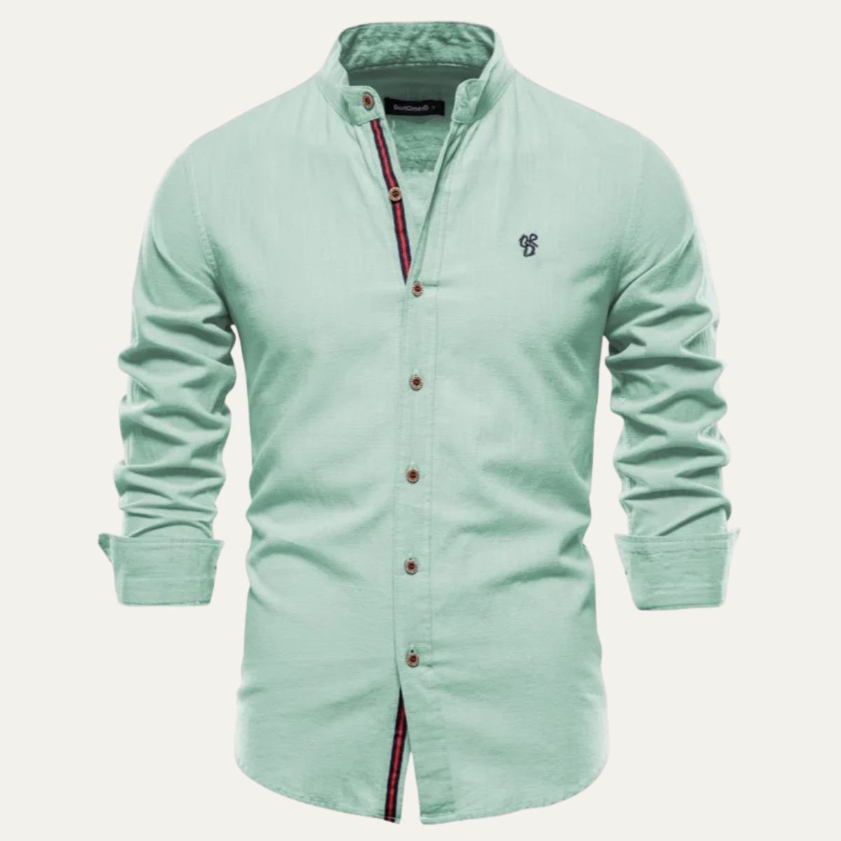 The Oakrun Men’s Slim Fit Stand Collar Business Shirt – view 4
