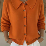 Vespera button collar cardigan, fifth view | Ellie Dublin