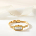 Elena® - Rectangular Dial Gold Watch – view 3