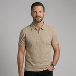 The Ravenswood Men’s Waffle Knit Half Zip Polo Shirt – view 8