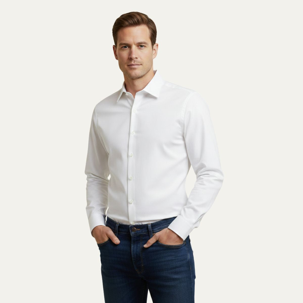 The Geneva Men’s Dress Shirt – Premium Poplin – view 4