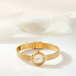 Iris® - Gold Timepiece with Braided Bracelet – view 3