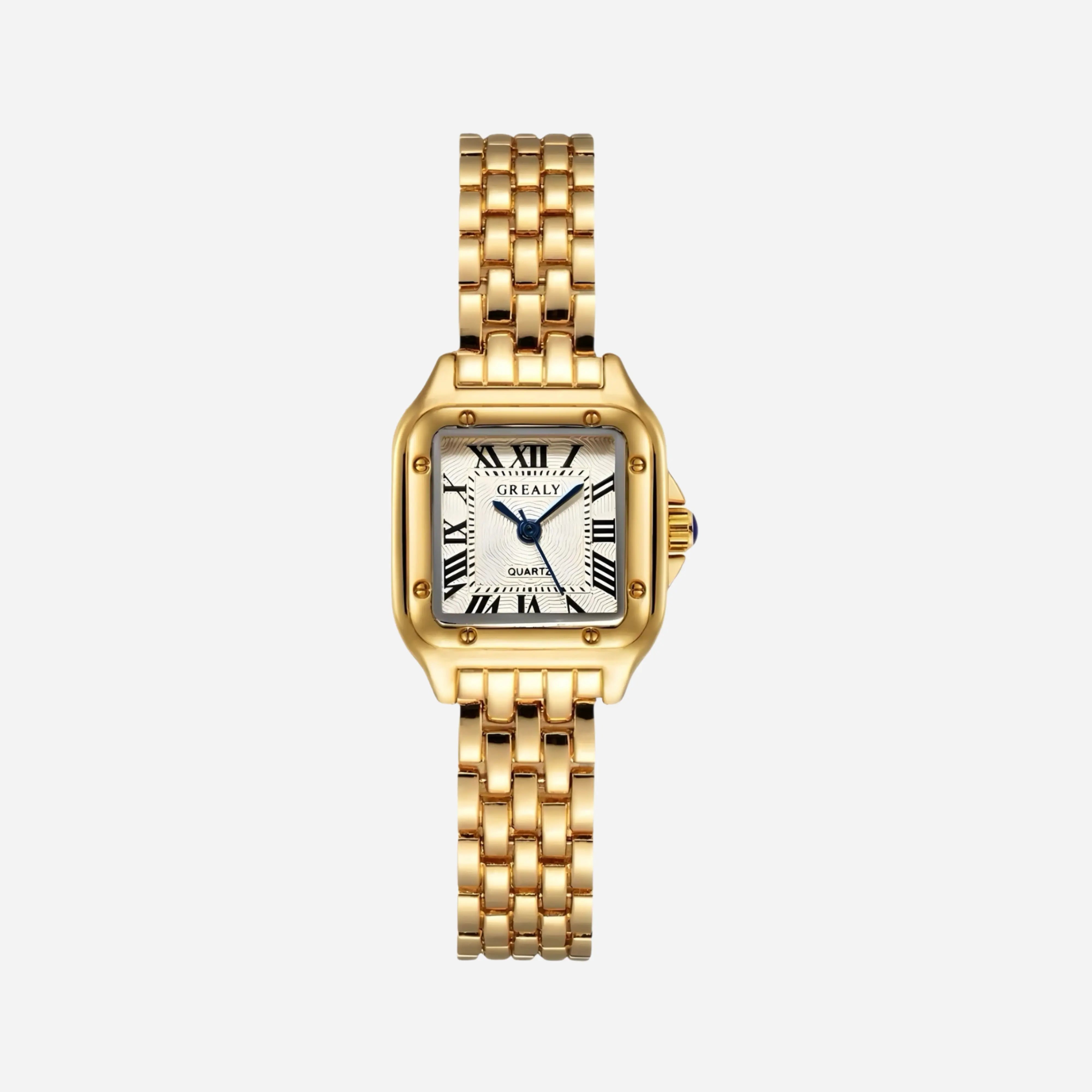 Petra® - Elegant Gold Watch Featuring Roman Numerals