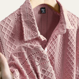 The Timberlake Ridge Men’s Casual Textured Button-Up Shirt – view 4