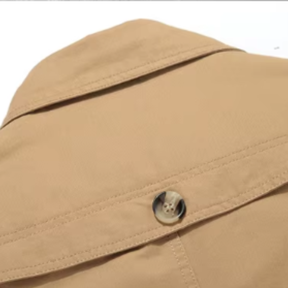 Étienne™ | Sophisticated Men's Trench Coat Featuring Quilted Accents – view 9