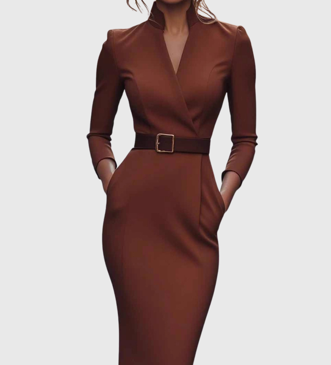 Camille | The Belted Power Maxi Dress – view 3