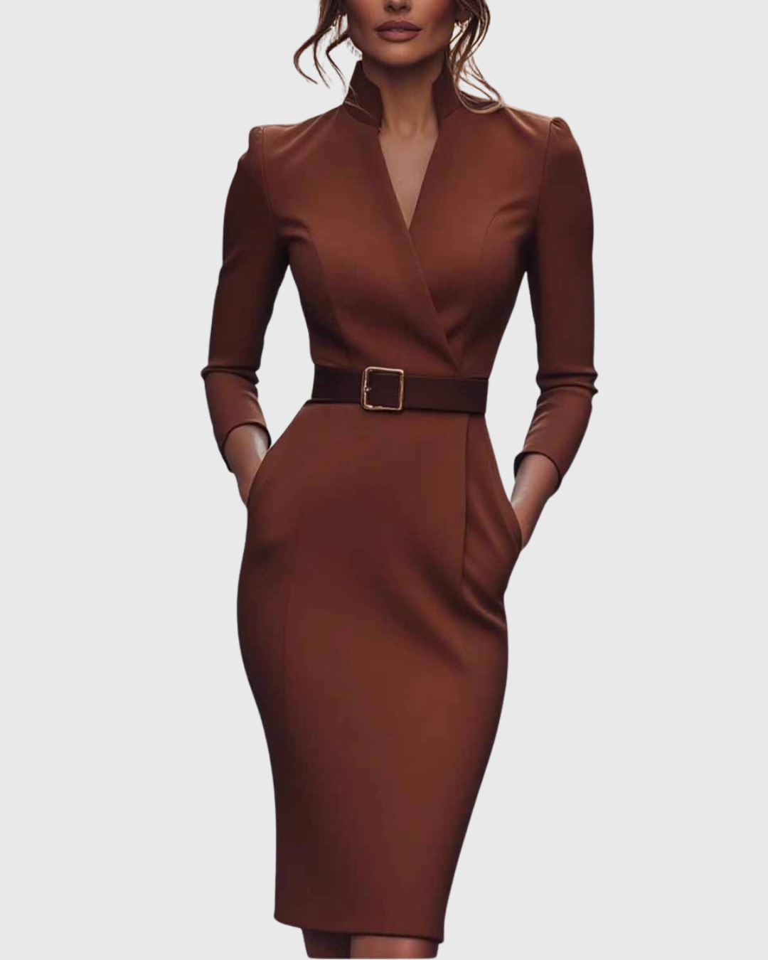 Camille | The Belted Power Maxi Dress – view 3