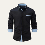 The Vercelli Men’s Casual Contrast Trim Button Up Shirt – view 4