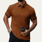The Crestview Ridge Men’s Summer Textured Polo Shirt with Contrast Collar – view 4