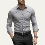 The Pantelleria Men's Elegant Solid Colour Business Shirt – view 4